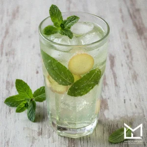 Mint, Ginger, and Basil drink 