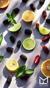 mint, berry, citrus