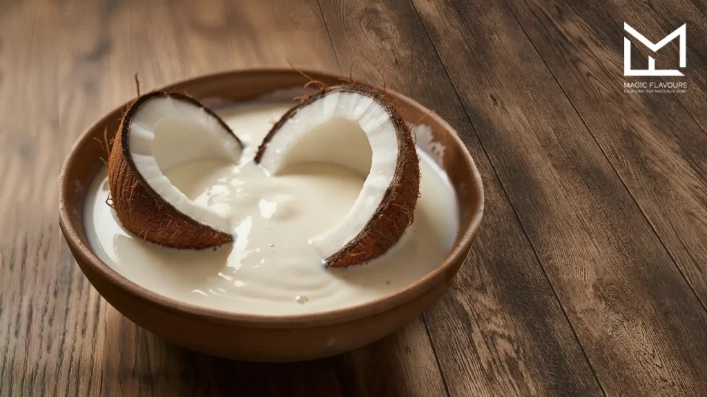 coconut in the bowl