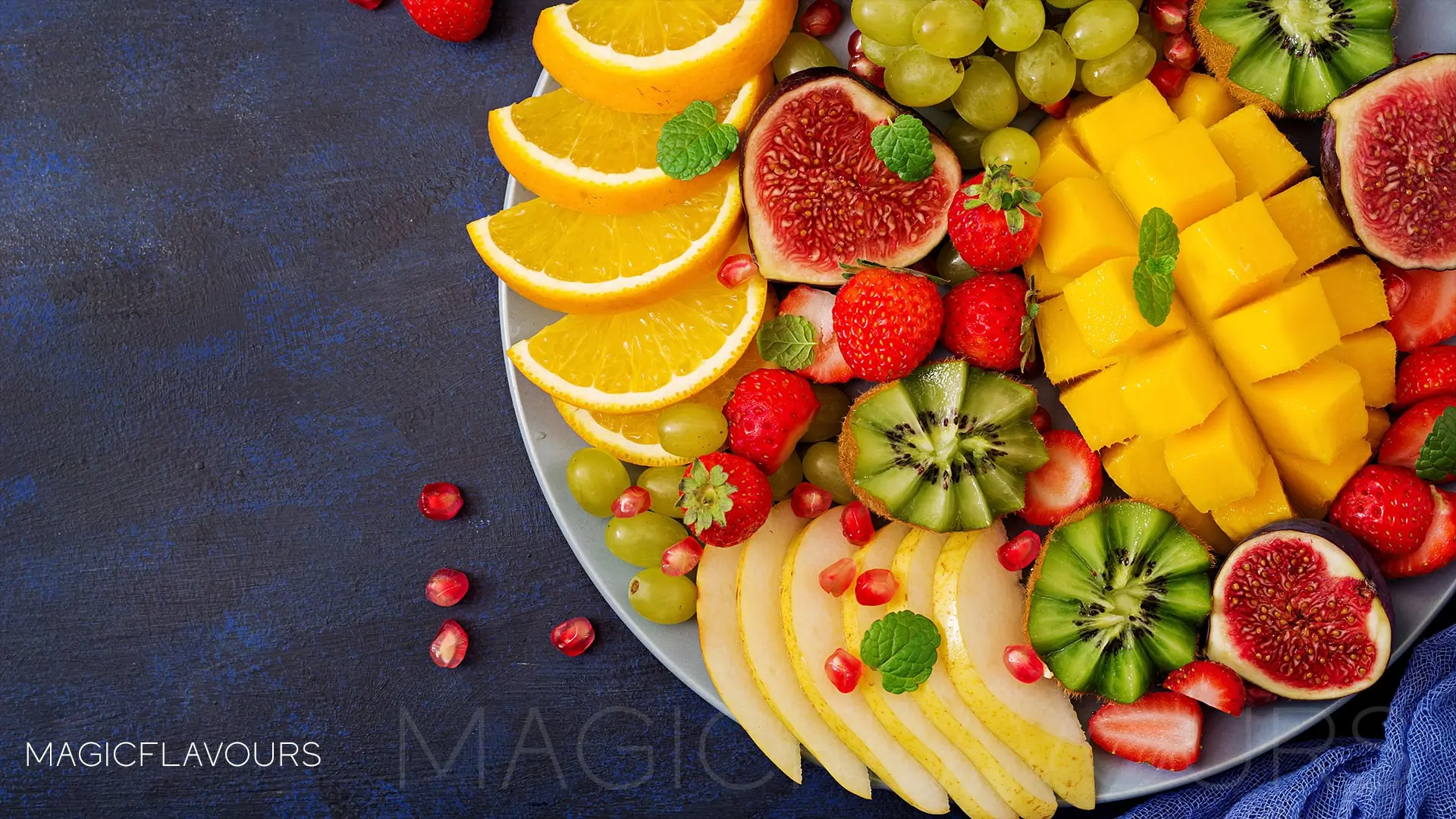 colorful fruits shows us that how color can effect on our taste perception.