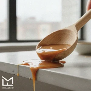 Caramel Flavor in the spoon 