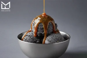 caramel on the sweet desert 