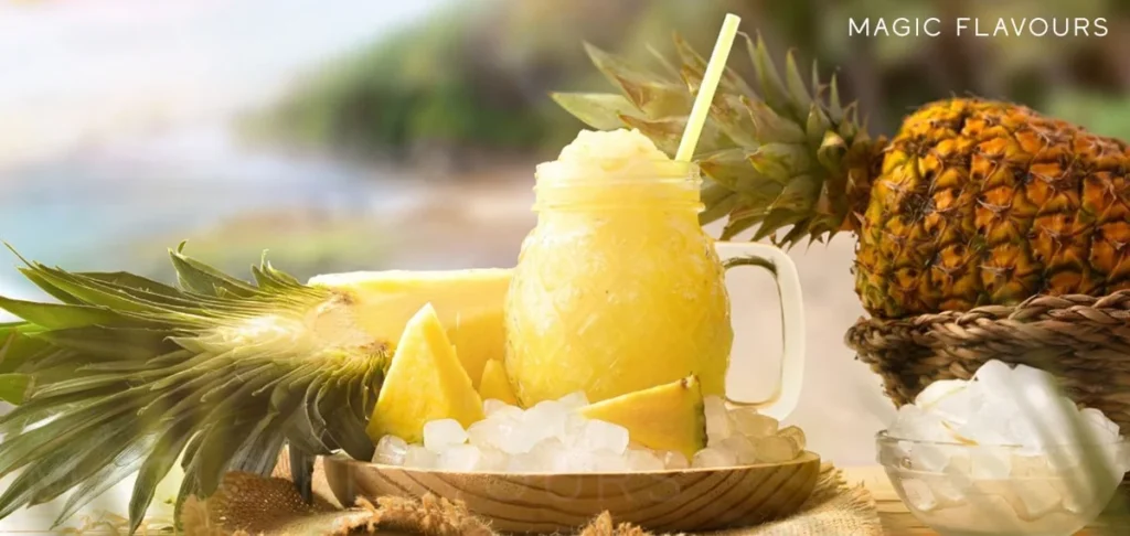 The taste of pineapple combines sweetness and acidity in equal strength.