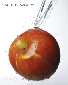 red apple with the white background