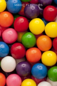 Classic bubblegum flavor blends strawberry, banana, and vanilla notes