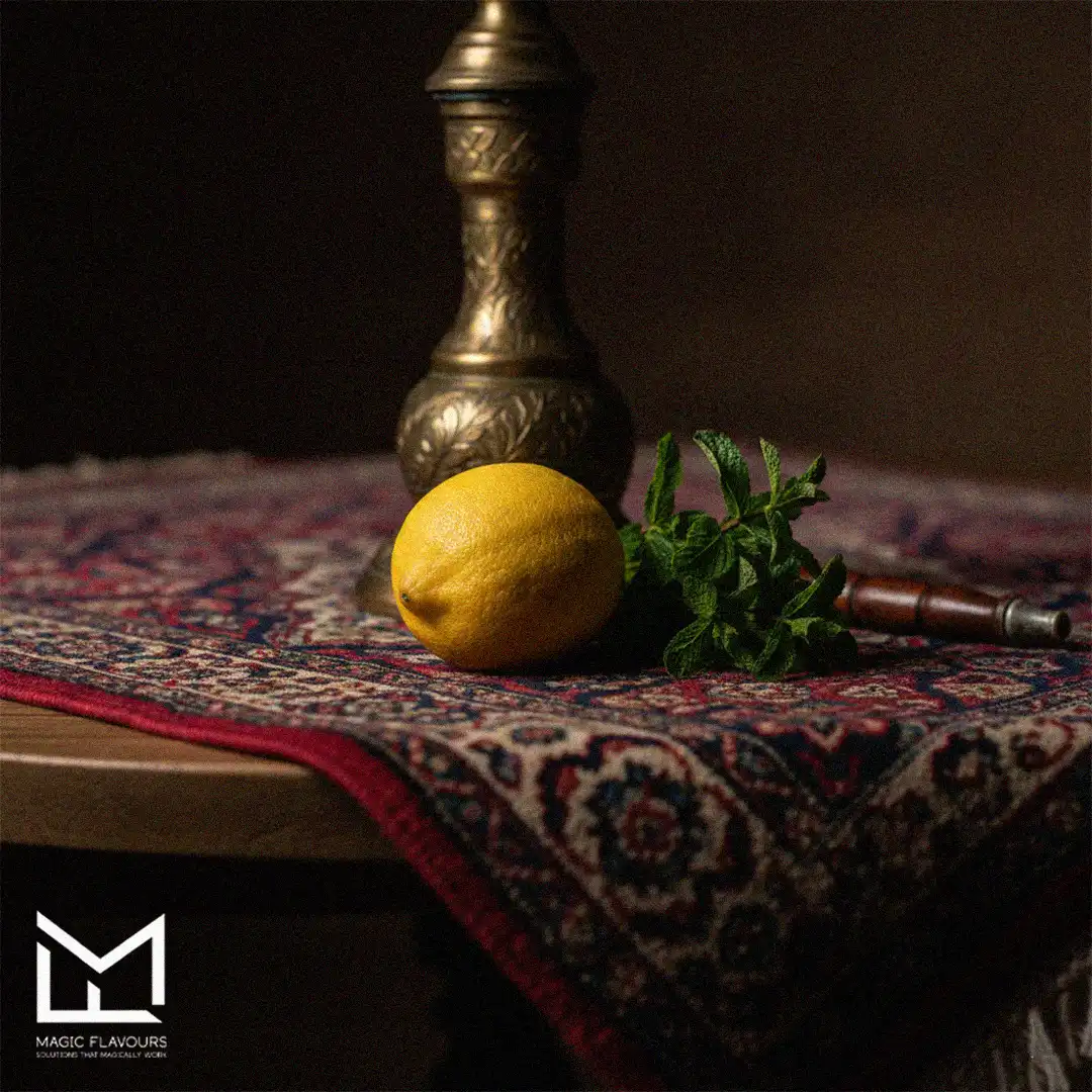lemon next to a hookah