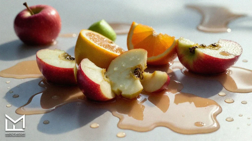 fruit slices like apple and orange slices 