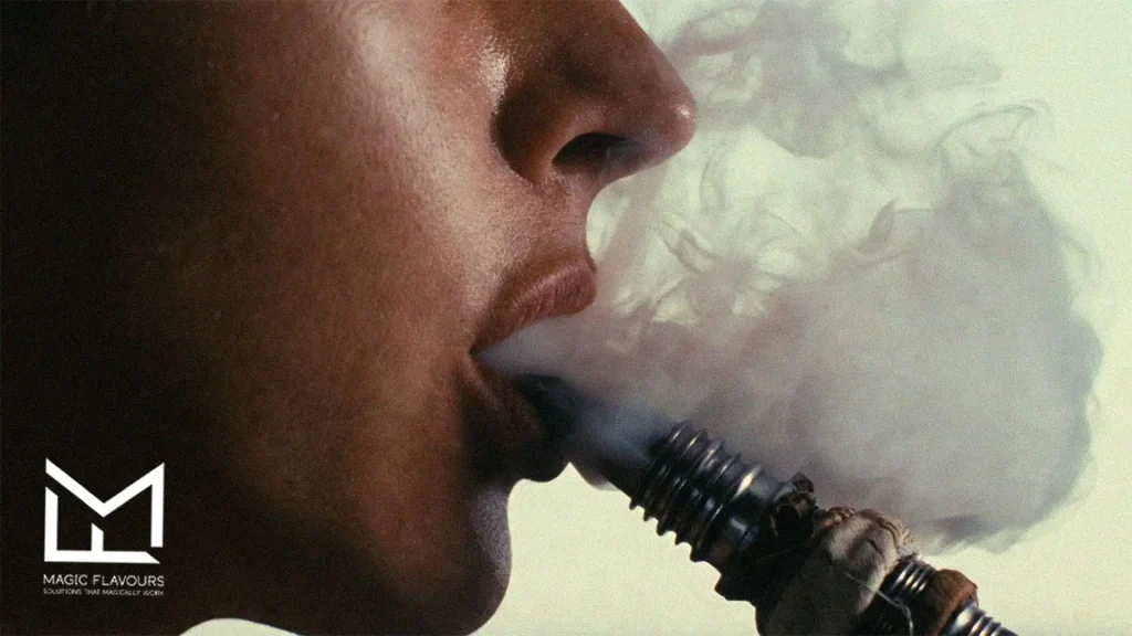 girl is enjoying the hookah with Lebanese shisha flavors