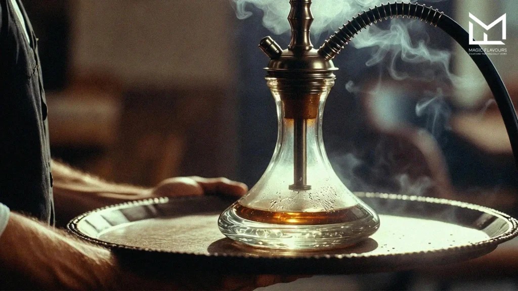 modern shisha flavours: serving hookah 