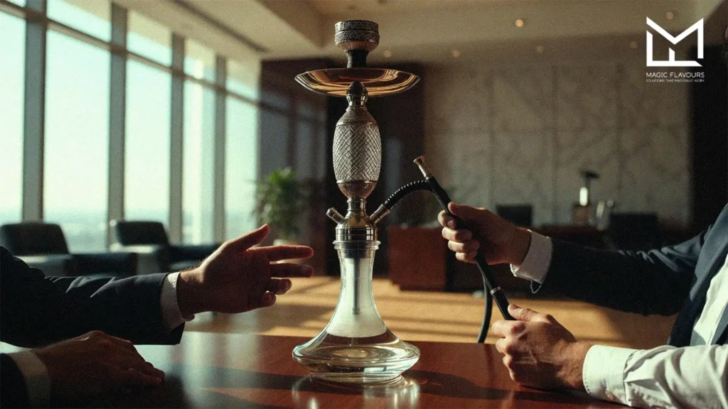 testing hookah in the meeting 