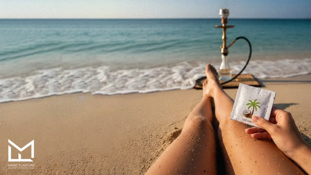 coconut shisha flavour in the beach 